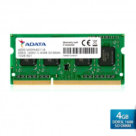 ADATA Premier DDR3L 1600 SO-DIMM PC3L-12800 Memory - 4GB