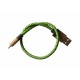 ALTO Kabel Data & Charger Lightning Braided Kulit Asli + Kayu - Apple MFi-Certified – 0.3 Meter Green
