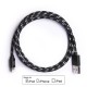 ALTO Kabel Data & Charger Lightning Fabric Braided - Apple MFi-Certified – 1meter Black