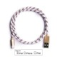 ALTO Kabel Data & Charger Lightning Fabric Braided - Apple MFi-Certified – 1meter White-Gold