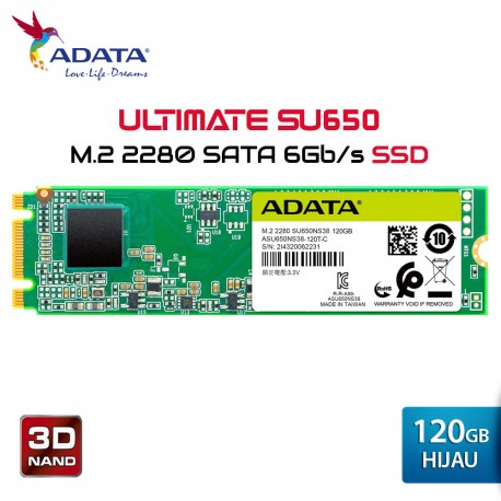 ADATA SU650NS Ultimate SSD Internal  M.2 2280 SATA - 120GB