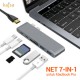 Kajsa NET 7-in-1 HUB USB Tipe-C Thunderbolt 3 – Abu-Abu