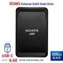 ADATA SC685 SSD Eksternal USB Type-C - 500GB Hitam