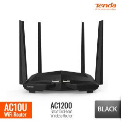 TENDA AC10U Router WiFi AC1200 Smart Dual-Band Gigabit - Hitam