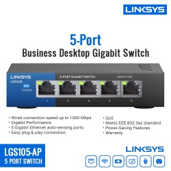 Linksys LGS105-AP 5-Port Business Desktop Gigabit Switch