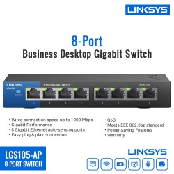 Linksys LGS108-AP 8-Port Business Desktop Gigabit Switch