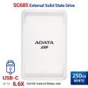 ADATA SC685 SSD Eksternal USB Type-C - 250GB Putih