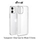 OptimuZ Case Transparan Tempered Glass iPhone 12 (6,1”)