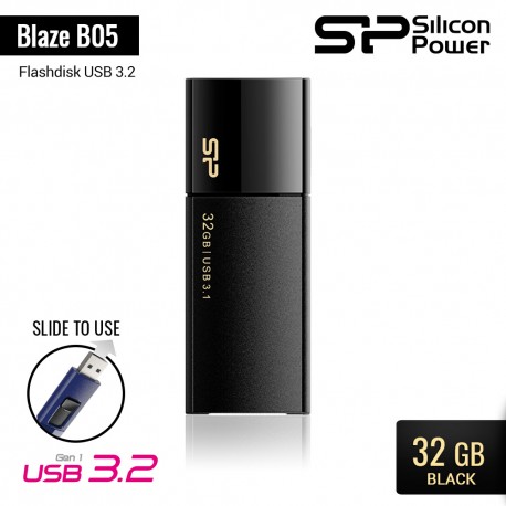 Silicon Power Blaze B05 Flashdisk USB3.2 - 32GB Black