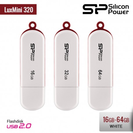 Silicon Power LuxMini 320 Flashdisk USB2.0 - 16GB-64GB White