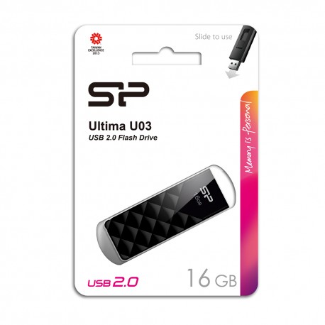 Silicon Power Ultima U03 Flashdisk USB2.0 - 16GB Black