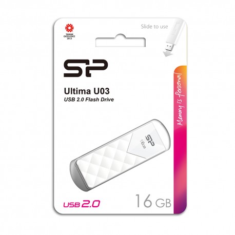 Silicon Power Ultima U03 Flashdisk USB2.0 - 16GB White