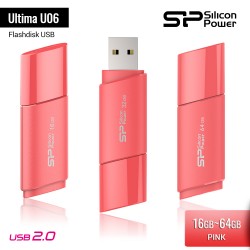 Silicon Power Ultima U06 Flashdisk USB2.0 - 16GB-64GB Pink