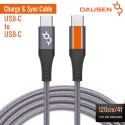 DAUSEN Kabel Data & Charger USB-C ke USB-C - Nylon Braided