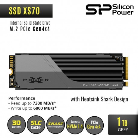 Silicon Power XS70 SSD M.2 2280 PCIe Gen4x4 NVMe1.4 - 1TB