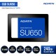 ADATA SU650 – SSD Internal 3D NAND 2.5” SATA III – 240GB