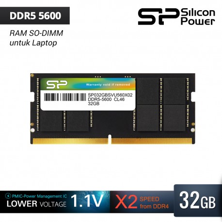 Silicon Power DDR5 5600 RAM Laptop SODIMM - 32GB