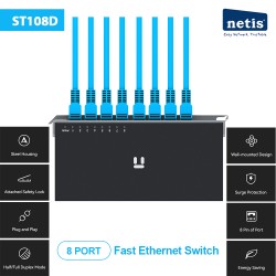 NETIS ST108D 8 Port Fast Ethernet Switch