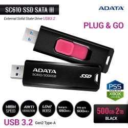 ADATA SC610 SSD Eksternal USB3.2 Gen2 - 500GB-2TB