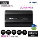 ADATA SD810 SSD Eksternal USB3.2 Gen2 x2 Type-C - 500GB-4TB Hitam