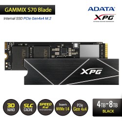 ADATA XPG GAMMIX S70 Blade SSD PCIe Gen4x4 M.2 2280 NVMe 1.4 - 4TB-8TB