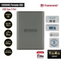 Transcend ESD360C SSD Eksternal USB Port Type-C 1TB-4TB Gray