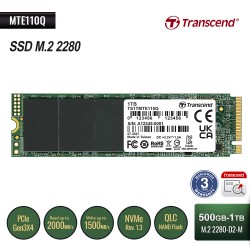 Transcend MTE110Q SSD M.2 2280 PCIe Gen3x4 NVMe QLC 500GB