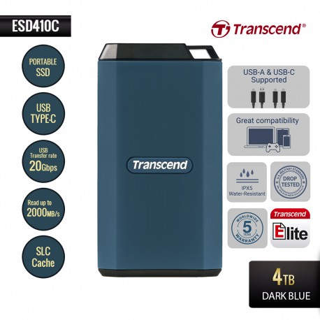 Transcend ESD410C SSD Eksternal USB Type-C 4TB