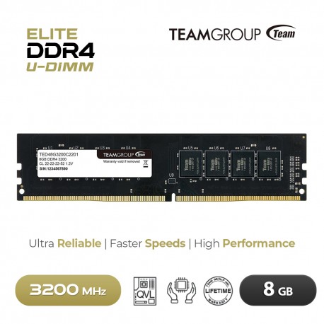 TEAMGROUP RAM Elite DDR4 3200 U-DIMM - 8GB