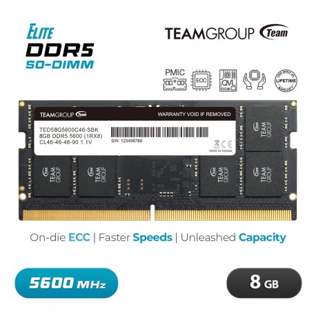TEAMGROUP RAM Elite DDR5 5600 SO-DIMM - 8GB