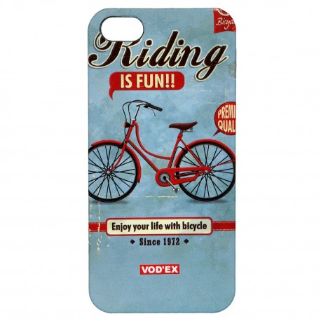 Vod’ex Hard Back Case Cover for iPhone 5/5S – Bicycle Riding