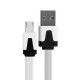 OptimuZ Cable Noodle Flat for Micro USB – White 1m