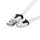 OptimuZ Cable Noodle Flat for Micro USB – White 1m