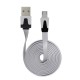 OptimuZ Cable Noodle Flat for Micro USB – White 1m
