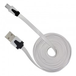 Cable Noodle Flat for Micro USB – White 2m