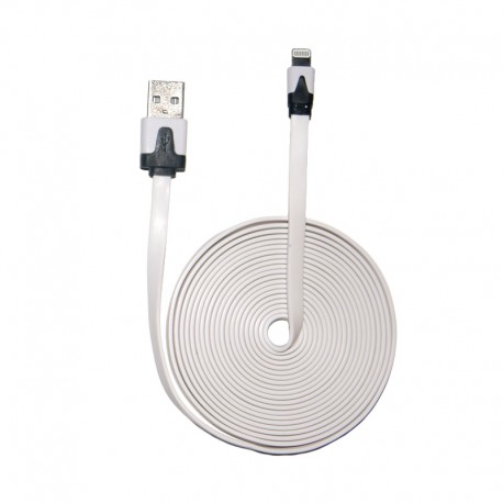 Cable Noodle Flat for iPhone 5 – White 3m