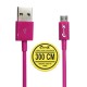 OptimuZ Kabel Micro USB V8 - 3M Pink