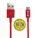 OptimuZ Kabel Micro USB V8 - 2M Merah