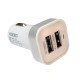 Car Charger 2 USB Port Power Adapter Square Head 3.1 A - Silver