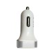 Car Charger 2 USB Port Power Adapter Square Head 3.1 A - Silver