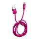 OptimuZ Kabel Micro USB V8 - 1M Merah Muda
