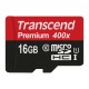 PROMO! Transcend MicroSDHC Class 10 UHS-I 400x (Premium) + SD Adapter - 16GB