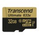 Transcend Memory Card Micro SDHC Class 10 UHS-I U3 633x - 32GB + Free SD Adapter