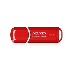 ADATA DashDrives UV150 - Flashdisk USB 3.1 SuperSpeed - 64GB Merah
