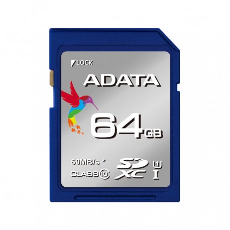 ADATA Premier SDHC UHS-I Class10 50MB/s Memory Card - 64GB
