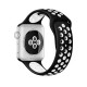 OptimuZ Sport Nice Watch Band Strap Breathable Silicone for Apple Watch - 38mm Black-white