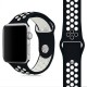 OptimuZ Sport Nice Watch Band Strap Breathable Silicone for Apple Watch - 38mm Black-white