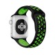 OptimuZ Sport Nice Watch Band Strap Breathable Silicone for Apple Watch - 38mm Black-green