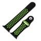 OptimuZ Sport Nice Watch Band Strap Breathable Silicone for Apple Watch - 38mm Black-green