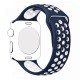 OptimuZ Sport Nice Watch Band Strap Breathable Silicone for Apple Watch - 38mm Navy-white